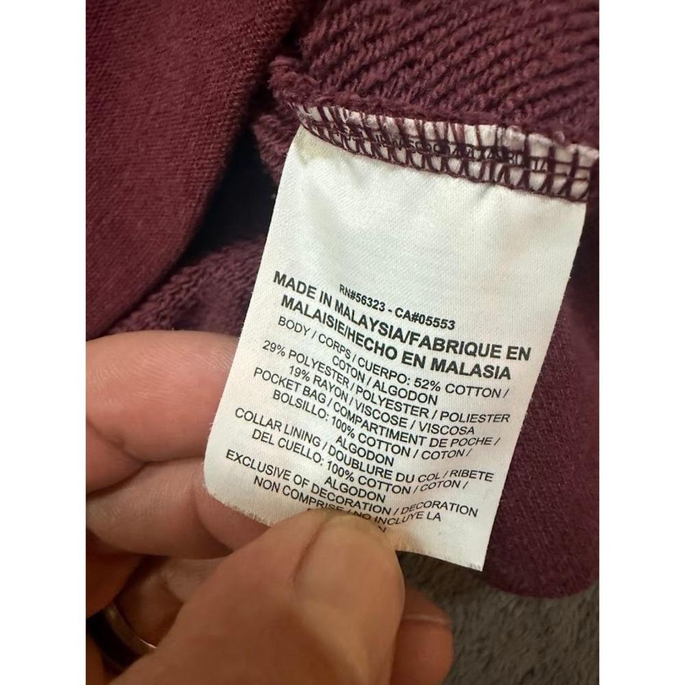 Nike Womens Funnel Neck Hoodie Burgundy Heather Pullover Sweatshirt Medium NWT - Picture 3 of 5
